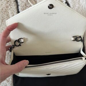 Cream Quilted Crossbody Bag